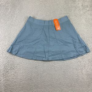 NWT Pennington & Bailes Skirt Women's M Blue Midi Low-Rise‎ Tennis Flare Skirt